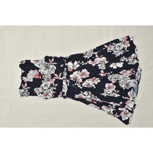 Tommy Hilfiger Women's Midi Dress Fit & Flare Blue FLoral Size 14 Polyester - Picture 2 of 8